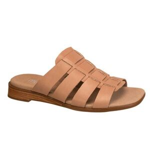 NWOB Munro Carrera Sandal Slides Size 8W Wide in Tan Calf Leather ~ $175